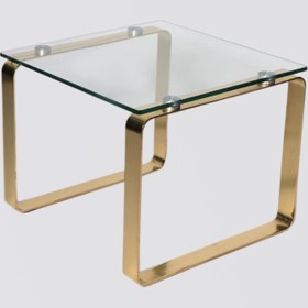 تصویر میز عسلی برند ایرانو کد TB12 طلایی - پایه طلایی شیشه دودی ا TB12 TB12