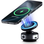 تصویر پایه نگهدارنده گوشی و تبلت مغناطیسی CZ18 با شارژر بی‌سیم ۱۵ وات 