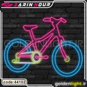 تصویر تابلو نئون طرح دوچرخه (کد 4410 