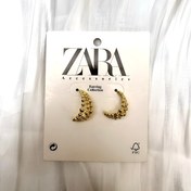 تصویر گوشواره نیم حلقه گلد 