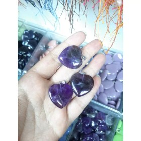 تصویر آویز قلب آمیتیست 