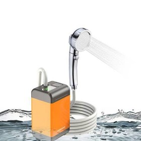 تصویر دوش و پمپ پرتابل شارژی پرودو نارنجی ابزار سفری پرودو| Prodo مدل porodo lifestyle portable electric shower pump-pd lfst021-og