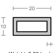 تصویر پروفیل قوطی آلومینیوم 2×10×20 