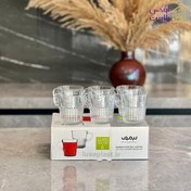 تصویر لیوان شیشه ای دسته دار لیمون مدل 2281 بسته ۶ عددی حجم ۲۸۰ سی سی 