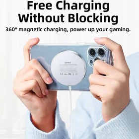 تصویر شارژر وایرلس ریمکس مدل Magsafe Fast Charge ۱۵ وات 