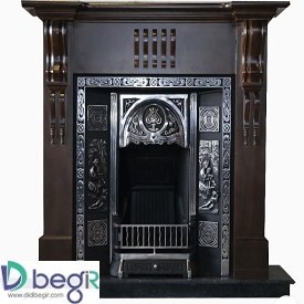 تصویر شومینه چدنی کد 102 