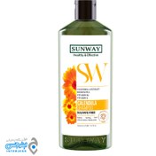 تصویر شامپو کالاندولا مخصوص مو حساس فاقد سولفات حجم 300 میلی لیتر سان وی Sunway Calendula Free Sulfate Shampoo 300 ml