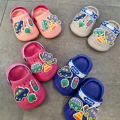 تصویر دمپایی بچگانه کراکس مدل ترافیک سیلیکون رنگ طوسی سایز ۲۳ 