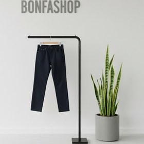 تصویر شلوار جین راسته مردانه رانگلر رنگ سرمه ای تیره با نخ دوخت همرنگ مدل JR-STH 