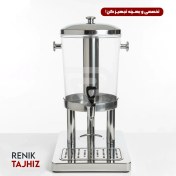 تصویر سرو مایعات سرد تک مخزن 8 لیتری سه پایه استیل هتلی 