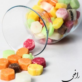 تصویر حبه قند 7 میوه - ظرف گرد / 150g Camphor seven fruits