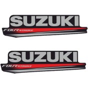 تصویر برچسب موتورسیکلت رایسان طرح سوزوکی کد sm0103 مجموعه دو عددی 