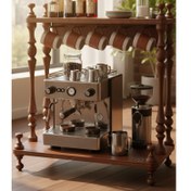 تصویر استند کافی بار چوبی دستساز مدل KB01 