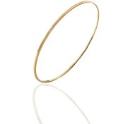 تصویر النگو طلا طرح آینه ای باریک سایز ۳ 