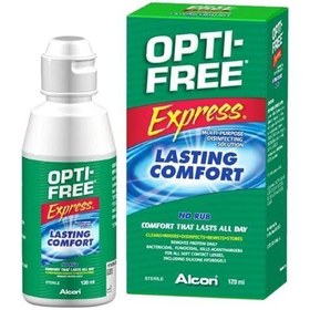 تصویر مایع لنز اپتی فری اکسپرس آلکن 120 میل Opti Free Express Solution 120ml