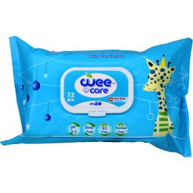 تصویر دستمال مرطوب کودک حاوی روغن پنبه دانه و عصاره جو وی کر ا wee care cotton seed oil wet wipes baby wee care cotton seed oil wet wipes baby