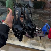 تصویر کفش مجلسی پاپیون دار مشکی براق Papion