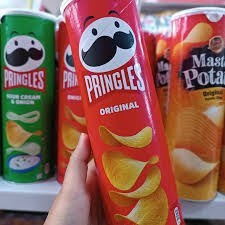 تصویر چیپس پرینگلز طعم ساده وزن ۱۶۵ گرم 