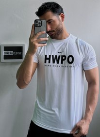 تصویر تیشرت آستین کوتاه ورزشی مردانه پارچه تنفسی نایک - سفید / XL 