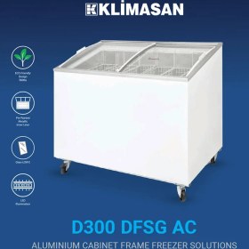 تصویر فریزر صندوقی عرض 100 کلیماسان Klimasan مدل D300 DFSG AC 