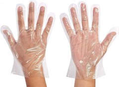 تصویر دستکش نایلونی یکبار مصرف شیک (بسته 100 عددی) Disposable nylon gloves