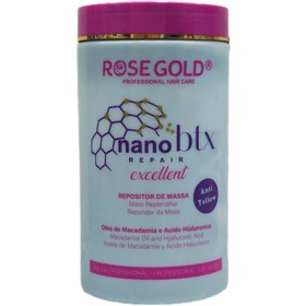 تصویر نانو بوتاکس ضد زردی رزگلد rose gold nano botox rose gold 1000 ml 