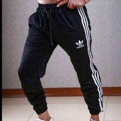 تصویر اسلش مردانه شیک مشکی طرح آدیداس سه خط 