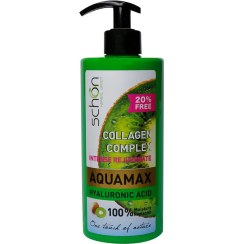 تصویر کرم آبرسان آکوامکس کلاژن شون حجم 500 میلی لیتر Schon AquaMax moisture Collagen Complex 500ml