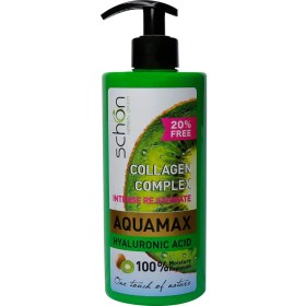 تصویر کرم آبرسان آکوامکس کلاژن شون حجم 500 میلی لیتر Schon AquaMax moisture Collagen Complex 500ml