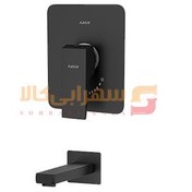 تصویر شیرآلات توکار کسری مدل دامون رنگ مشکی 