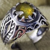 تصویر جواهر یاقوت زرد - انگشتر مردانه 