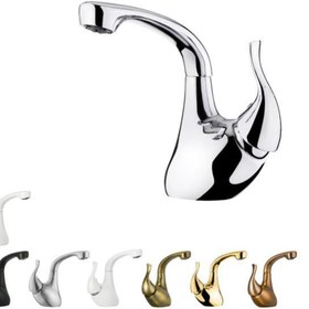 تصویر شیر روشویی کاویان مدل بیتا Kavian Faucet Bita Shine Gold Basin Mixer