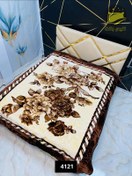 تصویر پتو دو نفره فوق ضخیم قهوه ایی دولایه 