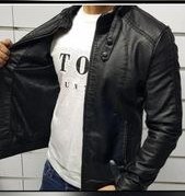 تصویر کاپشن چرم مردانه بسیار شیک و با کیفیت 