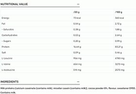 تصویر پودر پروتئین کازئین کیو ان تی 908 گرمی CASEIN Pow