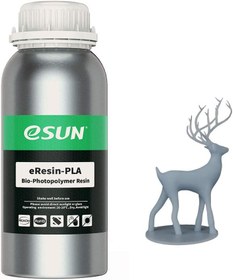 تصویر رزین رنگ خاکستری آبی 1000 گرمی eSUN 3D Printer Resin - ارسال 20 روز کاری 