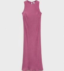 تصویر لباس شب میدی مودال زنانه صورتی منگو 