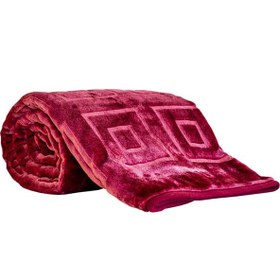 تصویر پتوي يکنفره سايز 210*160 دياموند زرشکی- لایکو 