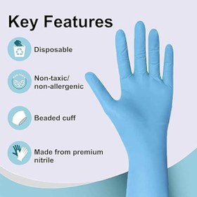 تصویر دستکش نیتریل لیبرتون – Nitrile gloves – (بصورت 10 جعبه در یک کارتن) 