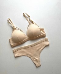 تصویر ست نخی کبریتی سوتین هارنسی و شورت لامبادا- کد S31 