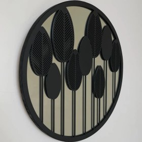 تصویر دیوارکوب آینه‌ای برگی کد 904 wall hanging mirror leaf code 904