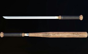 تصویر شمشیر مخفی داخل چوب بیس‌بال 