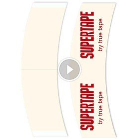 تصویر چسب پروتز و کلاه گیس دو طرفه هلالی مدل SUPERTAPE (نوشته درشت) تک عددی 