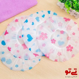 تصویر کلاه حمام پلاستیکی طرح دار مدل 1859 