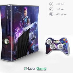 تصویر اسکین Xbox 360 Slim طرح Zarya Overwatch B2 Zarya Overwatch B2 skin for Xbox 360 Slim