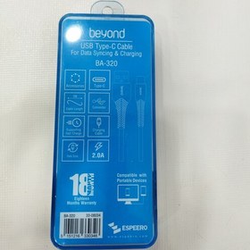 تصویر کابل شارژر و دیتا Type-C برند beyond مدل BA-320 طول 1متر 