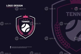 تصویر دانلود لوگو نشان تنیس آرم ورزشی هویت تیم مسابقات تنیس 