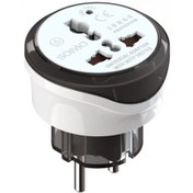 تصویر مبدل ۳شاخه به ۲شاخه (+محافظ برق و صاعقه) سومو SOMO SM100 