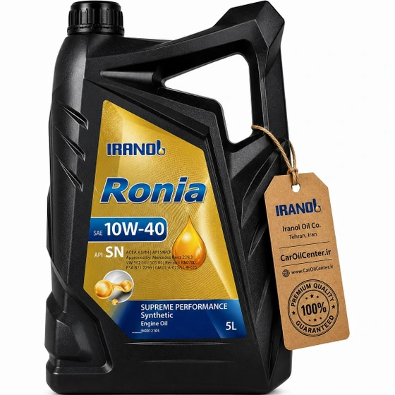 Irinol خرید و قیمت روغن موتور ایرانول رونیا 10W40 SN حجم 5 لیتر (Iranol) | ترب