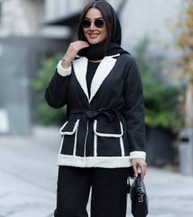 تصویر پالتو بوفالو کتان سانتانا آستر ببعی زنانه-مدل بوفالو 